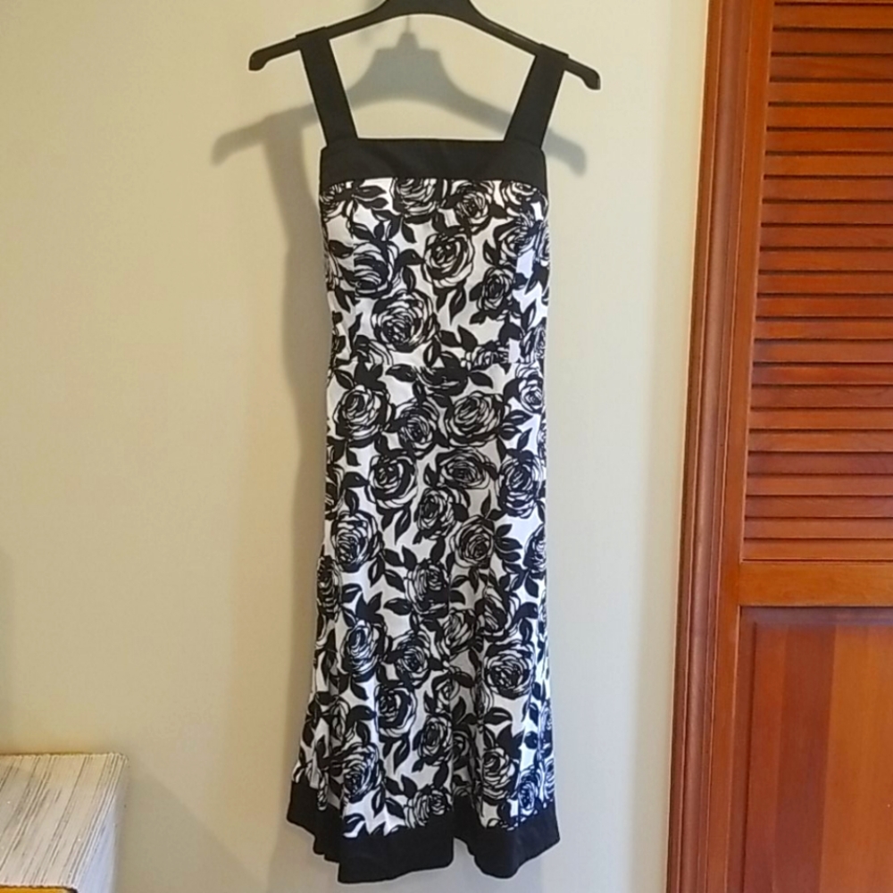 Black and While Floral Dress